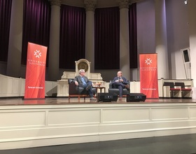 Bestselling author George Saunders speaks about life, writing and kindness during lecture at SU