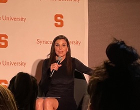 'Live it to the fullest': Heather Dubrow returns to SU to record her podcast