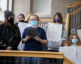 SWSSU members hold sit-in at Sims Hall demanding action from SU’s administration