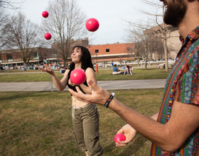 Gallery: Students bask in Syracuse's first 70-degree day of the year