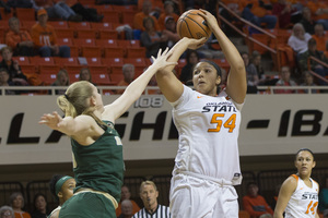 Kaylee Jensen has averaged a double-double on the season for the Cowgirls.