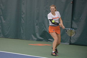 Gabriela Knutson won for the second time in as many days to move on to the NCAA singles round of 16.