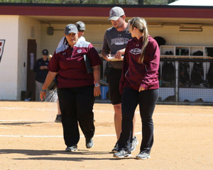 Katie McEachern (right) spent time as an assistant coach at Fordham before coming to Syracuse. 