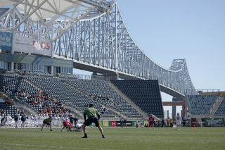 Syracuse and St. John's face off at PPL Park in Chester, Pa. on Saturday. The Orange ended up beating the Red Storm 13-11.