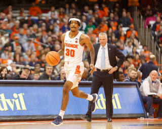 Geno Thorpe takes the ball up. He added five points in the win.