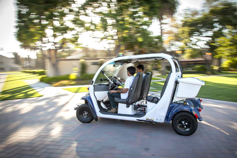 Silicon Valley start-up tests driverless shuttles at Santa Clara University