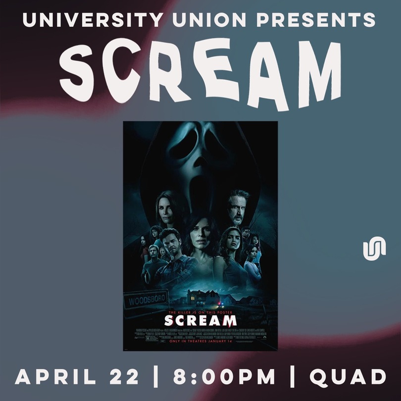 University Union to screen ‘Scream’ on the Quad April 22