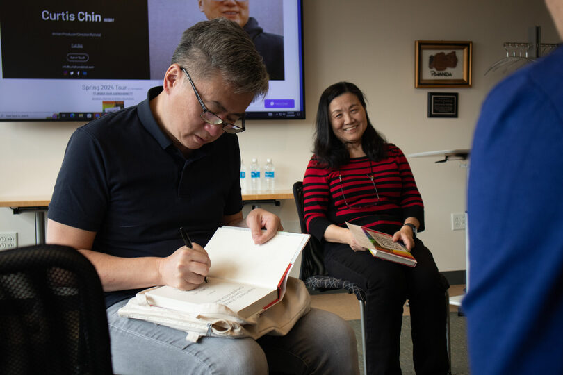 Curtis Chin encourages students to break barriers through national book tour