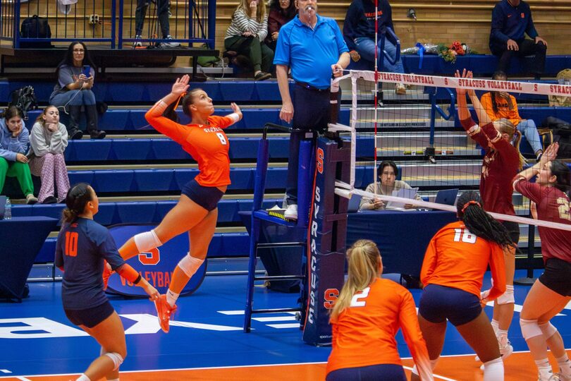 Skylar George totals 18 kills in SU’s loss to Boston College