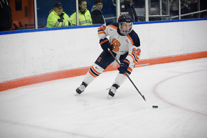 Jessica DiGirolamo (pictured last year) scored three goals against Lindenwood in Syracuse's 4-1 win on Friday night.