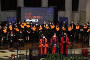 Remembrance Scholars, Lockerbie Scholars, Senior Class Marshals, School and College Marshals, University Scholars and Emeriti Faculty were also honored during the ceremony.